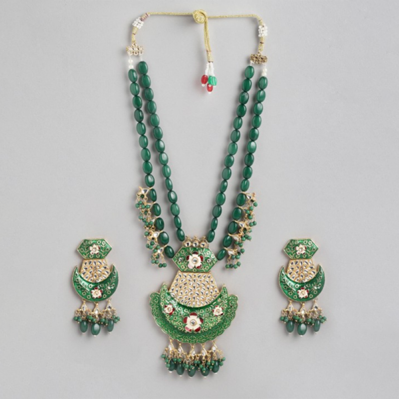 Gold-Plated Kundan Jewellery Set